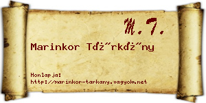 Marinkor Tárkány névjegykártya